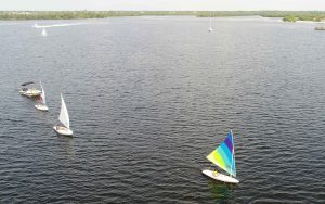 Colored sails on Minifish